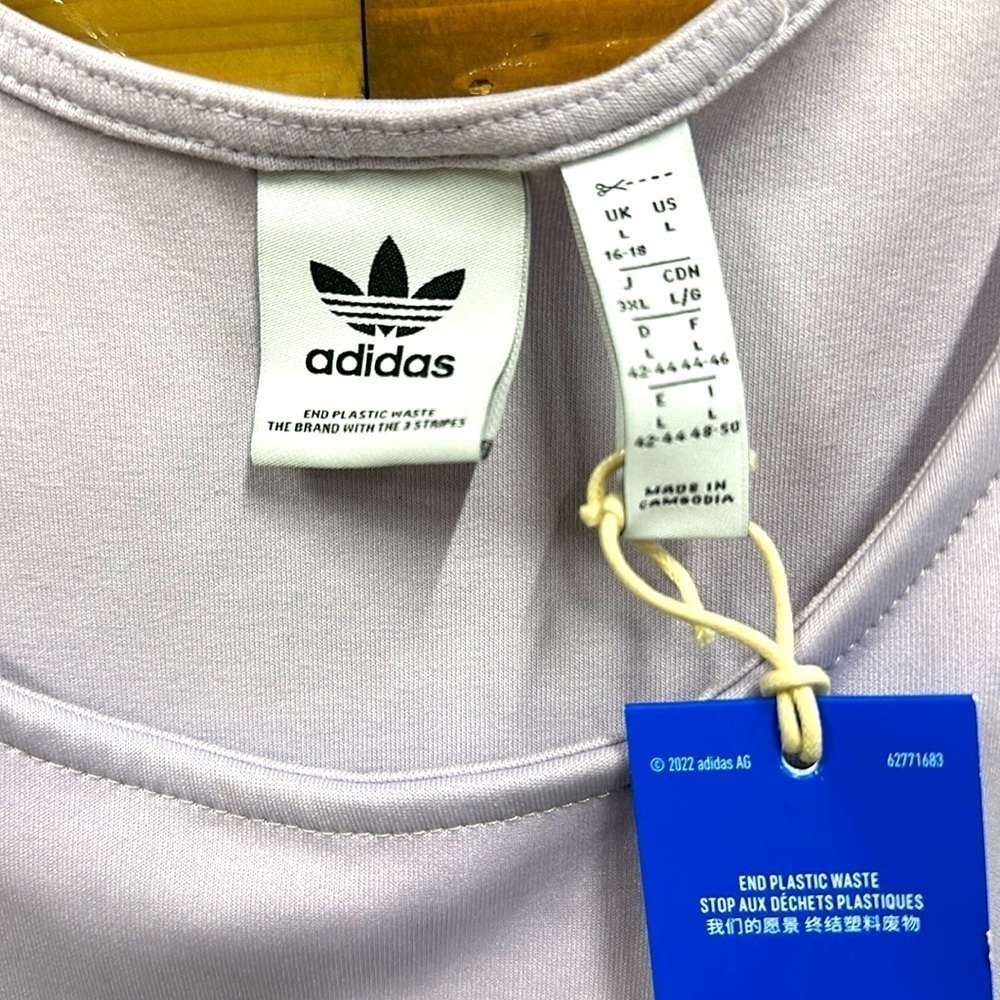 adidas Originals NWT Womens Always Original Long Skirt Silver Dawn Large lilac - Picture 5 of 12